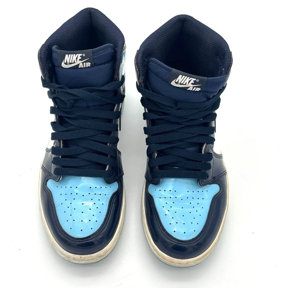 Nike Air Jordan 1 Retro High UNC Patent Blue Chill CD0461-401 Womens 8
